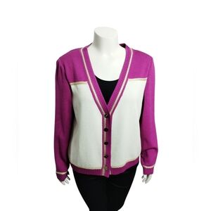 St. John Sports Women's size XL Cardigan Quiet Luxury Old Money Preppy Sweater